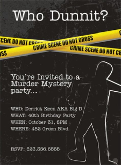 . Mystery Dinner Party, Mystery Parties, Spy Party, Horror Party, Mystery Dinner, Mystery Games, Mystery Party, Program Ideas, 40th Birthday Parties