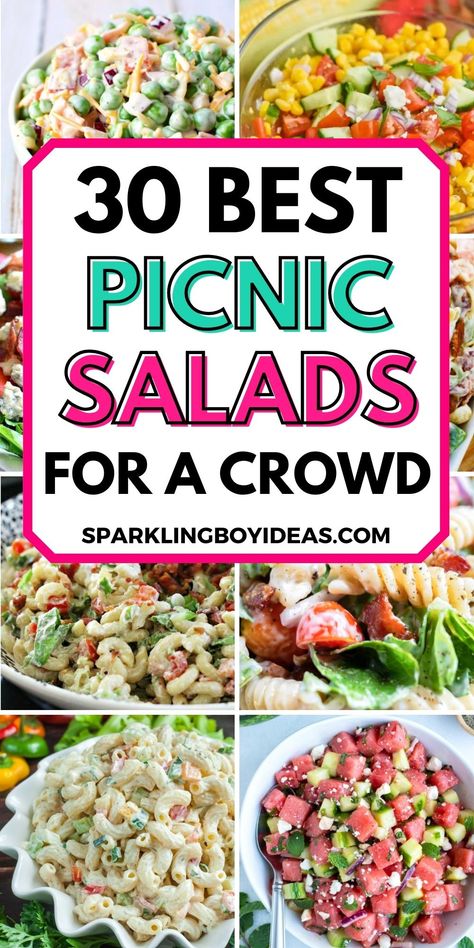 Summer Picnic Salads, Picnic Salad Recipes, Salads For Picnics, Picnic Salads, Best Picnic Food, Easy Picnic Food, Picnic Side Dishes, Summer Picnic Food, Potluck Salad