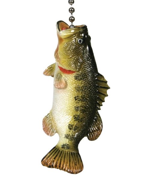 Largemouth Bass Fan Pull For $6.99 Boys Fishing Bedroom, Fishing Bedroom, Large Mouth Bass, Largemouth Bass Fishing, Edge Products, Rivers Edge, Fishing Cabin, Fish Decor, Fishing Room