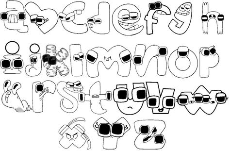 Alphabet Lore Coloring Page A-z, Alphabet Lore Coloring Page, Happy School, Cake Pop Decorating, Alphabet Lore, Whatsapp Marketing, Book Pins, Alphabet Coloring, Handwriting Fonts