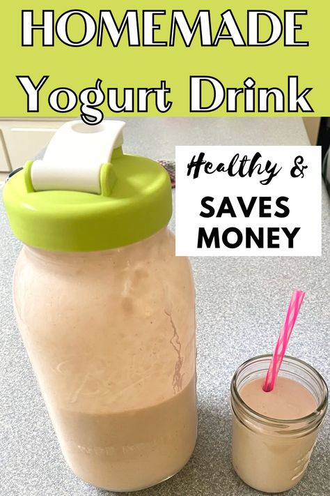 Homemade Yogurt Drink for Kids - Full of Probiotics - Little Tennessee Home Drinkable Yogurt Recipes, Yogurt Drink Recipe, High Protein Yogurt, Chobani Yogurt, Drinkable Yogurt, Make Your Own Yogurt, Yogurt Drink, Probiotic Yogurt, Protein Yogurt