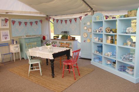 Great British Bake Off Tent, Class Aesthetic, Sue Perkins, Nikki Baby, Baking Theme, Farmhouse Storage, The Great British Bake Off, Candy Games, Tent Decorations