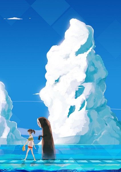 Le voyage de Chihiro Chihiro Y Haku, Ghibli Artwork, Studio Ghibli Movies, Castle In The Sky, Studio Ghibli Art, Ghibli Art, Ghibli Movies, Howls Moving Castle, My Neighbor Totoro