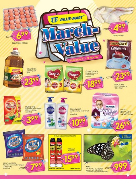 TF Value-Mart Promotion Catalogue from 11 March 2021 until 24 March 2021 Layer Chicken, 11 March, Super Deal, Love Design, Brochure Design, Pops Cereal Box, Pop Tarts, Snack Recipes, Promotion