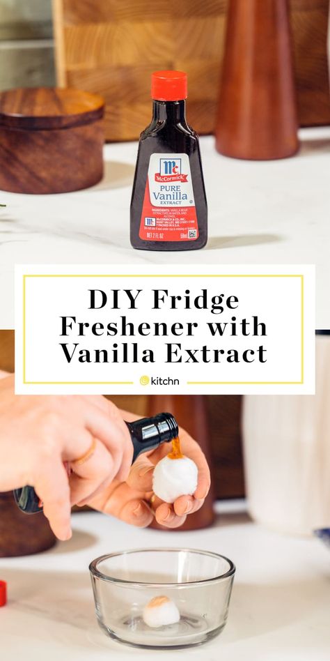 Use Vanilla Extract To Get Rid of Smells in the Fridge | Kitchn Fridge Freshener, Fridge Smells, Smart Cleaning, Fridge Odor, Boho Ideas, Clean Refrigerator, Clean Fridge, House Smell Good, Laundry Tips