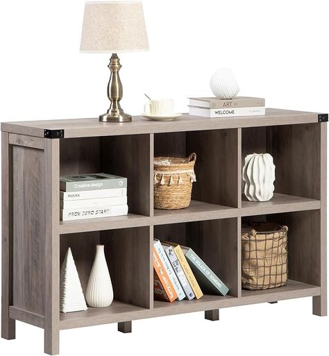 Bookshelves Short, Bookcase Toy Storage, Short Bookshelf, Home Office Grey, Shelves With Storage, Bookshelves For Small Spaces, Low Shelf, Cube Storage Organizer, Office Brown