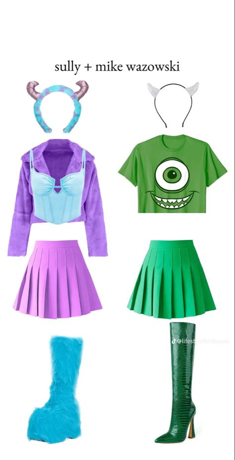 Disney Halloween Duo Costumes, Duo Halloween Costumes Iconic, Duos Costumes Bff, Alien Themed Outfit, Halloween Costumes For Two Friends, 2 Friend Halloween Costumes, Halloween Costumes Friends Duo, Halloween Costumes Two People, Halloween Costume For Two