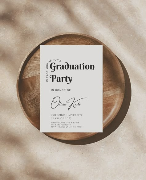 Creative Graduation Invitations, Grad Invitation Ideas, University Graduation Invitations, Graduation Invitation Ideas, Graduation Invitation Design, Graduation Invites, Graduation Invitation Cards, Grad Party Invitations, Template Graduation