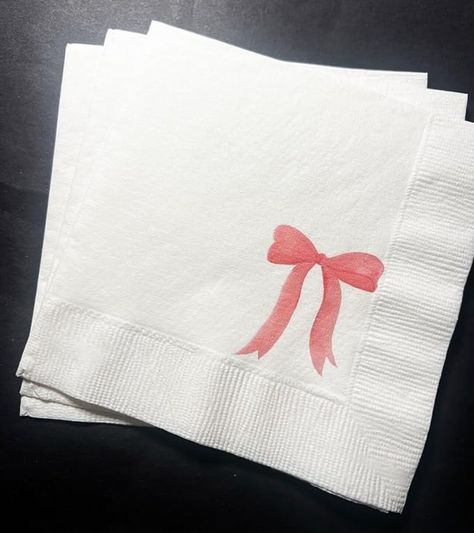 Amazon.com: Generic Pink Bow Baby Shower Itâ€™s a Girl Pink Girl Baby Shower_ - Luncheon Napkins Set of 25, White : Home & Kitchen Baby Shower Luncheon, Baby Shower Cocktails, Bow Theme, Charlotte Baby, Bow Baby Shower, Pink Showers, Paper Cocktail Napkins, Baby Shower Napkins