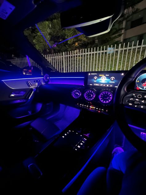 Car Ambient Lighting, Mercedes Benz Lights, Led Inside Car, Mercedes Benz Ambient Lighting, Mercedes Benz Inside Night, Mercedes Led Interior, Mercedes Ambient Lighting, Luxury Cars Mercedes, Chill Photos