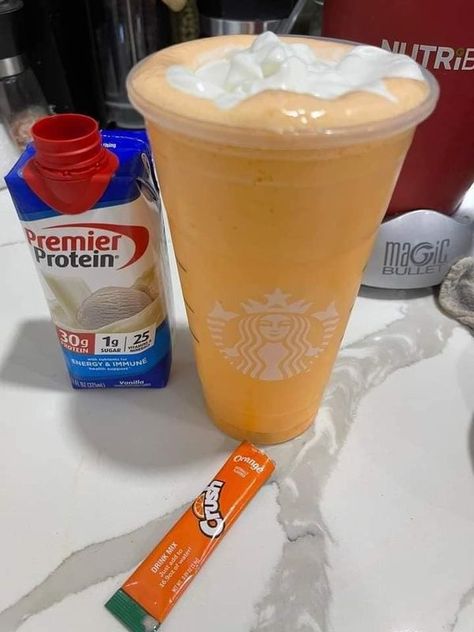 Orange Dreamsicle Protein Shake, Orange Crush Drink, Vanilla Protein Shake, Premier Protein Shakes, Chaffle Recipe, Vanilla Protein Shakes, Orange Dreamsicle, Premier Protein, Orange Drinks