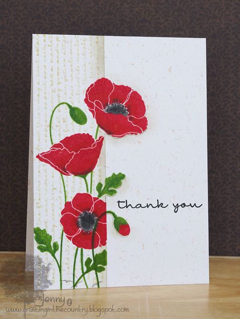 Painted Poppy, Painted Poppies, Poppy Cards, Peaceful Moments, Altenew Cards, Stamping Up Cards, Card Making Techniques, Special Cards, Cards For Friends