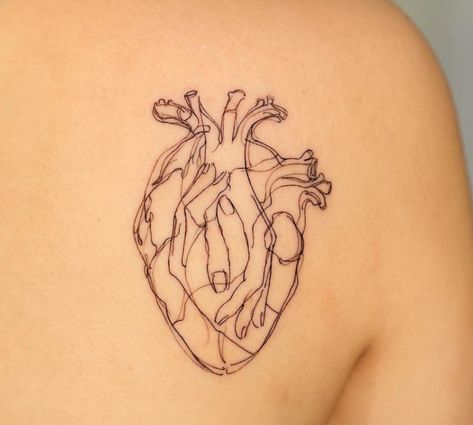 Anatomy Back Tattoo, Meanfull Tattoo, Stop Thinking Tattoo, Human Anatomy Tattoo, Head And Heart Tattoo, Amygdala Tattoo, Anatomy Heart Tattoo, Tattoo For Survivors, Special Tattoo Ideas