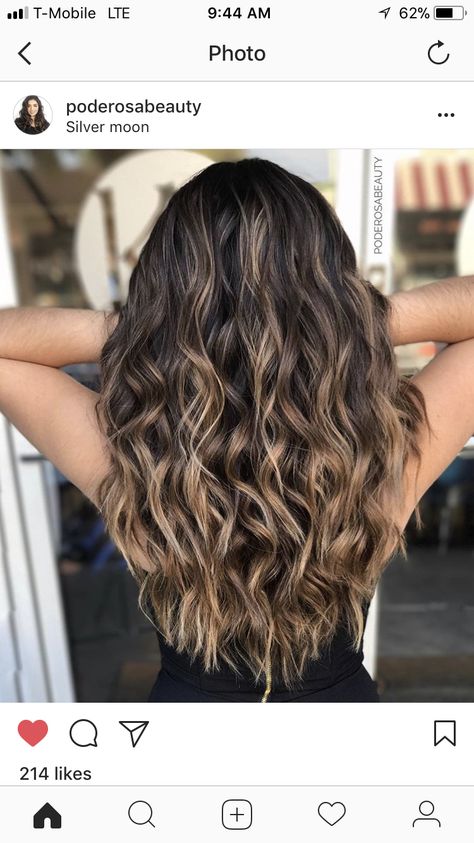 Cute Layered Hairstyles, Cuts For Long Hair, Hairstyles Layered, Highlights Curly Hair, Curls For Long Hair, Layered Hairstyles, Colored Curly Hair, Hair Cute, Brown Hair Balayage