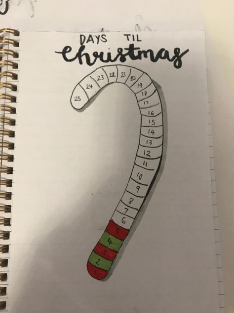 Countdown For Christmas, Christmas Bullet Journal, Cool Teen Rooms, Bullet Journal Christmas, Its Christmas, Countdown To Christmas, Cute Notes, Bullet Journal Ideas Pages, Bullet Journal Inspiration