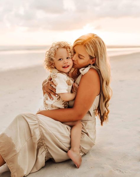 Mom And Me Beach Pictures, October Beach Family Pictures, Mama And Me Photoshoot Beach, Beach Mothers Day Photos, Mother’s Day Beach Pictures, Mommy Me Beach Photos, 2nd Birthday Beach Photo Shoot Ideas, Golden Hour Beach Family Photoshoot, Beach Pictures Family Of Four