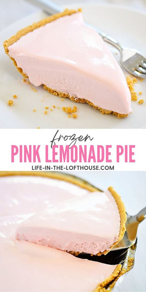 Southern Living Frozen Lemonade Pie, Frozen Pink Lemonade, Pink Recipes, Pink Lemonade Pie, Frozen Lemonade Pie, Lime Dessert Recipes, Whip Recipes, Frozen Deserts, Pink Lemonade Recipes