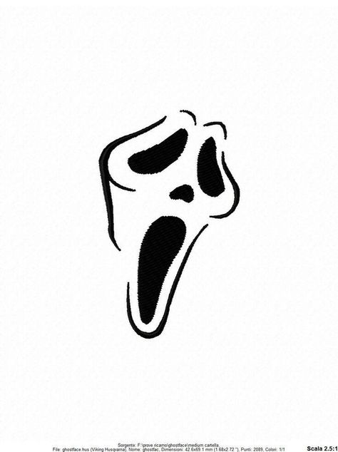 Ghost Face Embroidery, Ghostface Embroidery, Tiana Tattoo, Ghostface Tattoo Design, Halloween Henna, Ghost Face Paint, Ghost Face Tattoo, Screaming Drawing, Ghostface Mask