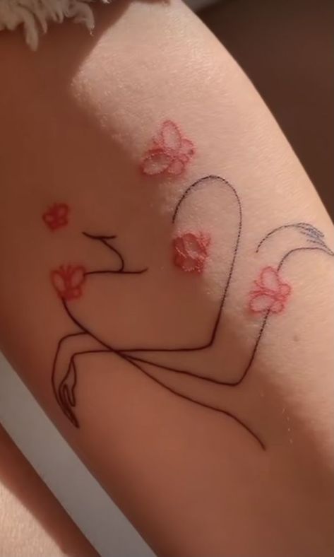 210+ Meaningful Self-Love Tattoo Designs (2023) - TattoosBoyGirl Brain With Flowers Tattoo, Flower Lady Tattoo, Hopeless Romantic Tattoo Ideas, Love Is Love Tattoo, Tattoo Ideas Self Love, Self Confidence Tattoo, Love Myself Tattoo, Confident Tattoo, Valentines Tattoos