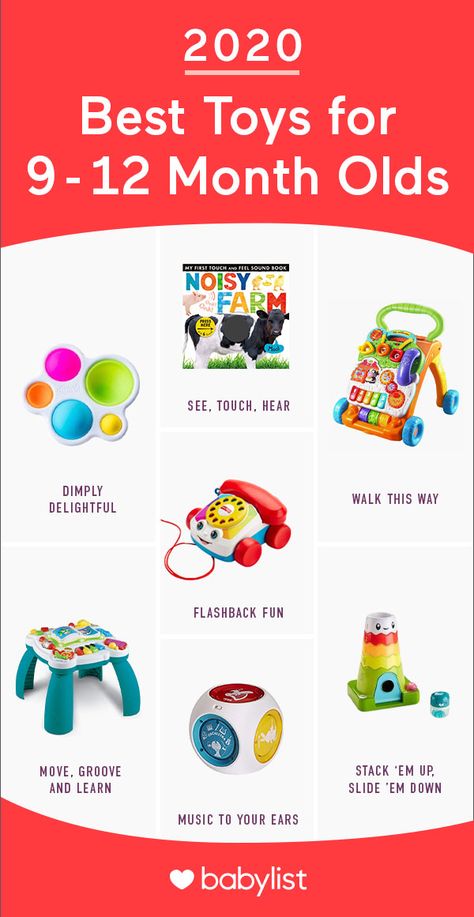 Playtime is the best time! These favorite toys help babies learn and develop all while having fun. 10 Month Old Toys, Toys For 6 Month Old, 9 Month Old Baby, Best Baby Toys, Toys For Babies, Toys By Age, Best Toys, Baby Prep, Christmas Gifts For Boys