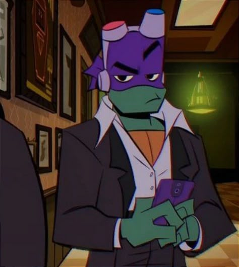 Rottmnt Drawing, Rise Donnie, Donnie Rottmnt, Rottmnt Donnie, Tmnt Characters, Donatello Tmnt, Purple Turtle, Ninja Turtles Funny, Rise Of The Tmnt