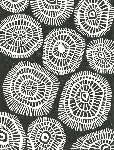 Black And White Mid Century Modern, 달력 디자인, Linoleum Block Printing, Jungle Pattern, Geometric Circle, Modern Print, Print Inspiration, Minimalist Prints, Lino Print