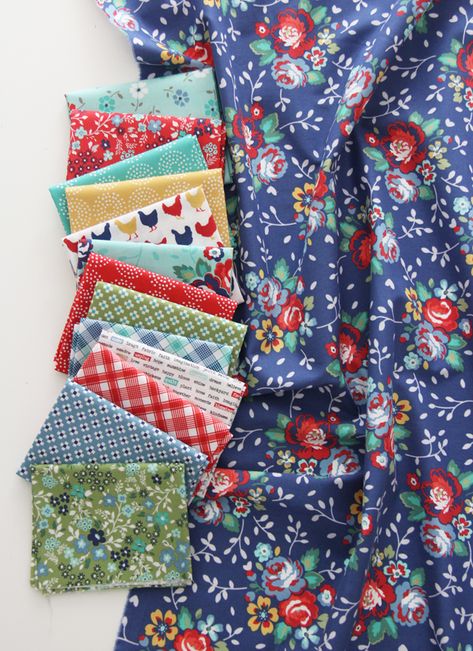 Backyard Blooms is here! | Cluck Cluck Sew Cluck Cluck Sew, Chicken Quilt, Patchwork Inspiration, Sew Patterns, Quilt Shops, Choosing Fabric, Miniature Quilts, Table Runner Pattern, Windham Fabrics