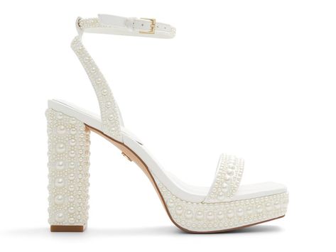 Aldo Lulu Platform Sandal - Free Shipping | DSW Platform Wedding Heels, Quince Shoes, Dsw Heels, Hoco Shoes, Wedding Platform, Wedding Shoes Platform, Bm Dresses, Preppy Shoes, Cinderella Shoes