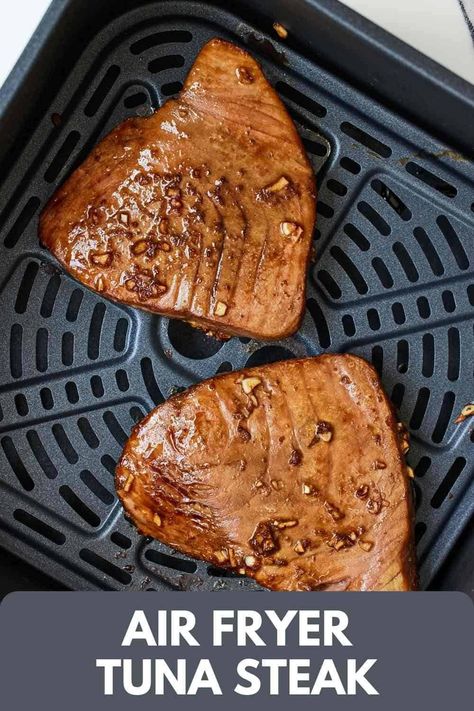 Marinated Ahi Tuna Steaks, Ahi Tuna Steak Recipe Low Carb, Recipe For Ahi Tuna Steaks, Blackened Tuna Steak Air Fryer, Tuna Egg Cheese Air Fryer, Tuna Steak Healthy Recipes, Ahi Steak Recipe Dinners, Pan Fry Tuna Steak, Easy Fresh Tuna Recipes