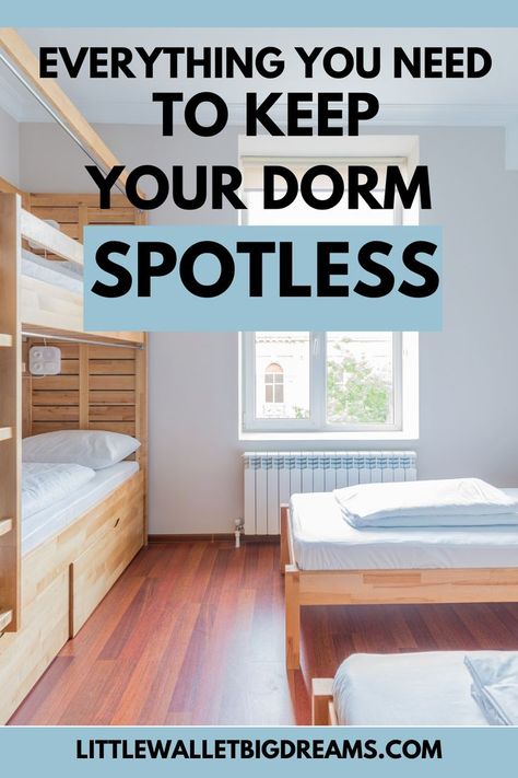 Dorm Cleaning Essentials Must Have Cleaning Supplies, Dorm Cleaning, Starting University, Cleaning Essentials, Disinfecting Wipes, Broom And Dustpan, Organized Living, Cleaning Chemicals, Study Space