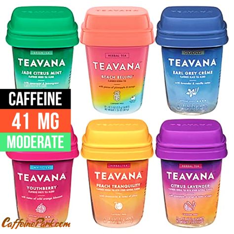 How much caffeine is in Teavana Tea? Tea Names, Teavana Tea, Caffeine Drinks, Medicinal Tea, Watermelon Mint, Tea Reading, Caffeine Content, Wild Orange, Steeped Tea