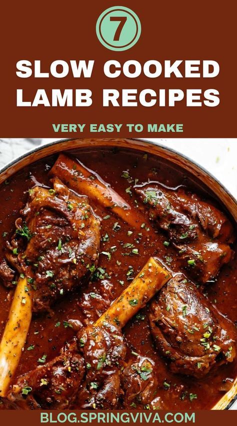 Slow cooked lamb recipes are perfect for creating tender, flavorful dishes. From leftover slow cooked lamb recipes to slow cooked lamb chops, neck, and shanks, there’s a recipe for every cut. Try slow cooked lamb shoulder, leg, or loin chop recipes. Explore lamb hotpot, stew, casserole, and Moroccan lamb slow cooker recipes for comforting meals. #SlowCookedLambRecipes #LeftoverSlowCookedLambRecipes #SlowCookedLambChopsRecipe #SlowCookedLambNeckRecipes #SlowCookedRoastLambRecipes Moroccan Lamb Slow Cooker, Lamb Leg Slow Cooker, Slow Cooker Leg Of Lamb Recipe, Lamb Shoulder Recipes, Slow Cooked Lamb Chops, Lamb Recipes Crockpot, Lamb Neck Recipes, Slow Cooked Lamb Leg, Slow Cooked Leg Of Lamb