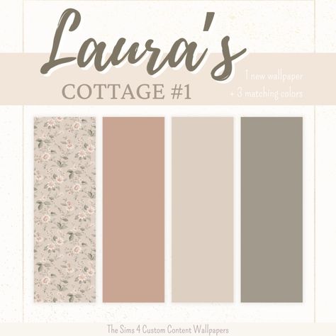 Laura's cottage - Wallpapers #1 - The Sims 4 Build / Buy - CurseForge Sims 4 Wallpaper, Cc Wallpaper, Cottage Wallpaper, Paint Bar, 4 Wallpaper, Boho Wallpaper, Best Mods, Kids Room Wallpaper, Sims 4 Build