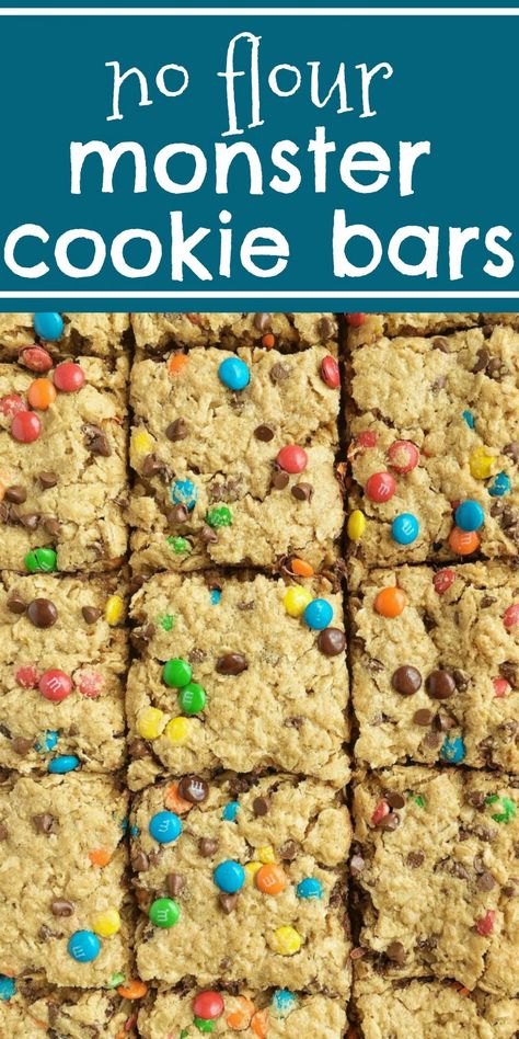 Monster Cookie Bars Recipe, Tarte Vegan, Peanut Butter Dessert Recipes, Oats Chocolate, Monster Cookie Bars, Dessert Cookies, Monster Cookie, Cookies Gluten Free, Cookies Bars