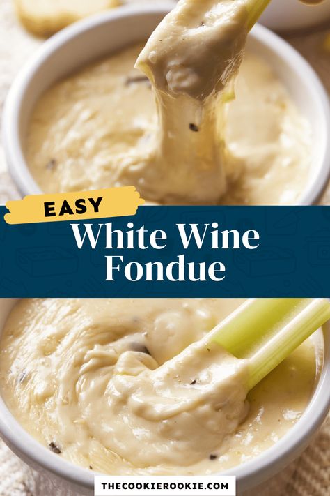 Mozzarella Fondue, White Wine Cheese Fondue, White Wine Cheese Sauce, White Chocolate Fondue, Gouda Cheese Fondue, Cheese Fondue Recipe, Swiss Cheese Fondue Recipe, Rolled Fondant Recipe, Swiss Cheese Fondue