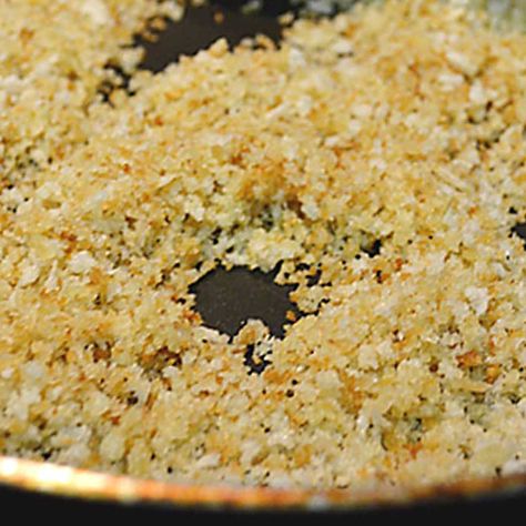 how to pan toast Panko breadcrumbs | Rustic Plate Buttered Bread Crumbs, Recipes With Panko Bread Crumbs, How To Make Panko Bread Crumbs, Roasted Bread, Toasted Panko Bread Crumbs, Chicken Recipes Panko Bread Crumbs, Make Bread Crumbs, Toasted Bread Crumbs, Homemade Breadcrumbs