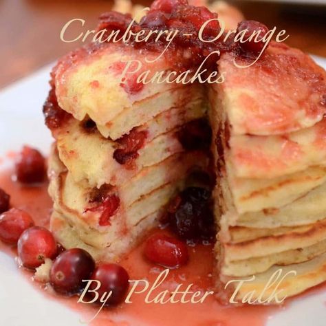 Infused Maple Syrup, Cranberry Pancakes, Orange Pancakes, Cranberry Bog, Thanksgiving Brunch, Crepes And Waffles, Breakfast Bread Recipes, Brunch Bread, Cranberry Muffins