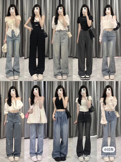 Easy Kpop Outfits To Recreate, Casual Chinese Outfits, Korean Outfit Summer, Chinese Casual Outfits, Long Torso Outfits, Oppa Gangnam Style, Simple Style Outfits, Korean Summer Outfits, Casual College Outfits