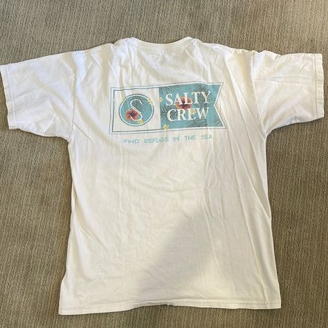 White tropical Salty Crew tee White T Shirt, Tee Shop, White T, White Tshirt, Size Medium, Mens Graphic Tshirt, Plus Fashion, Mens Tops, Mens Tshirts