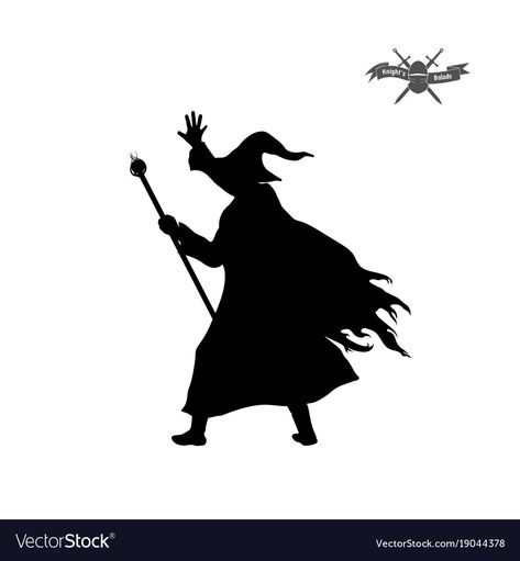 Wizard Silhouette, Shadow Templates, Fantasy Magician, Maze Ideas, Shadow Figures, Harry Potter Silhouette, Legs Tattoo, Back Of Leg Tattoos, Tree Templates