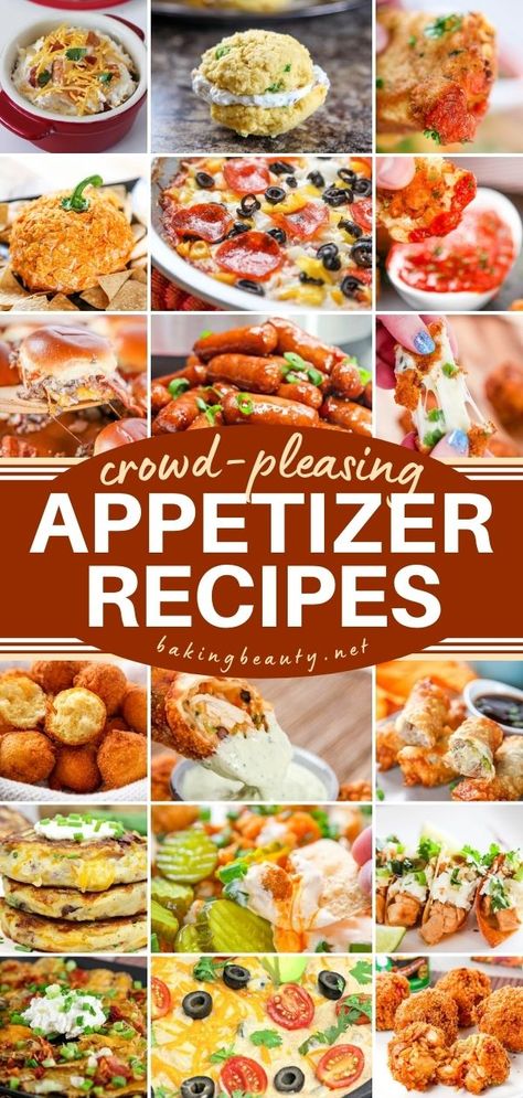 Crowd-pleasing Appetizer Recipes, finger food Easy Appetizers For A Party, Best Dips, Appetizers For A Party, Bite Size Appetizers Easy, Horderves Appetizers, Super Easy Appetizers, Crowd Pleasing Appetizers, Appetizers Easy Finger Food, Best Appetizer Recipes