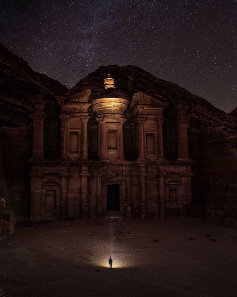 ANCIENT DESTINATIONS on Instagram: “Alone at night in Petra... . 🔉Follow: @ancientdestinations ▶️#ancientdestinations ▶️www.ancientdestinations.com 📸 @liang.dennis” Darkness Falls, Petra Jordan, Fall Over, Air B And B, Night Vibes, Romantic Places, They Said, Night Aesthetic, The Map