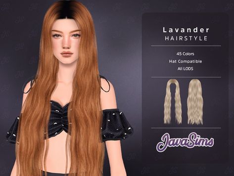 The Sims Resource - Lavander (Hairstyle) Hair Ts4, Sims 4 Hair Male, Mod Hair, Pelo Sims, Tumblr Sims 4, Sims Hair, Mesh Hat, Cc Sims, Sims 4 Cc Finds