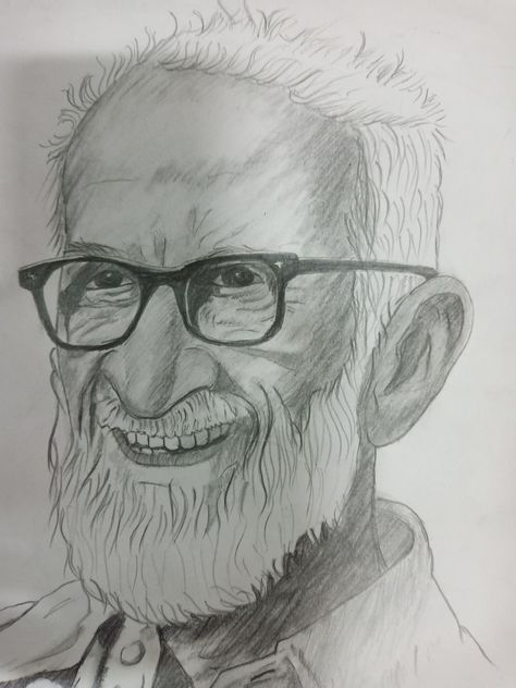 Sketch Of Doctor, Salim Ali, Onboarding App, Bird Man, Art Drawings, Sketch, Male Sketch, India, Drawings