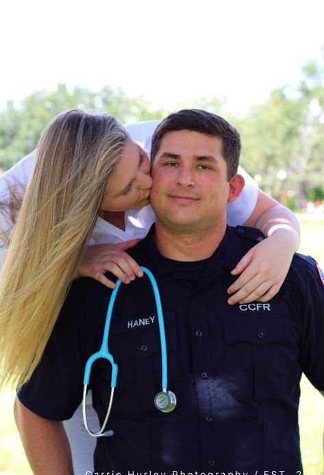 #nurse #firefighter #memorialpark #jacksonvilleflorida #florida #relationship #nursefirefighter #love Cop And Nurse Couple, Firefighter Photoshoot, Firefighter Couple, Couple Photo Ideas, Flight Nurse, Medical Wallpaper, Couples Photo, Love Couple Photo, Jacksonville Florida