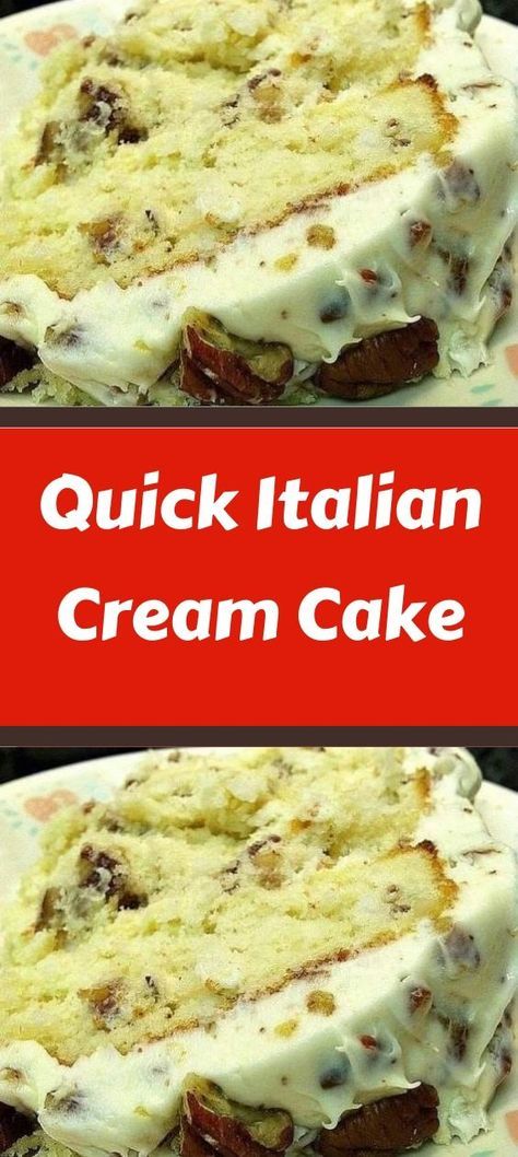 Box Italian Cream Cake, Cream Italian Cake, Italian Cream Bundt Cake Recipes, Caramel Italian Cream Cake, No Bake Italian Cake, Italian Cream Cheese Sheet Cake, Italian Cream Cake Recipe Pioneer Woman, Italian Dream Cake, Italian Cream Cake Recipe Box Cake