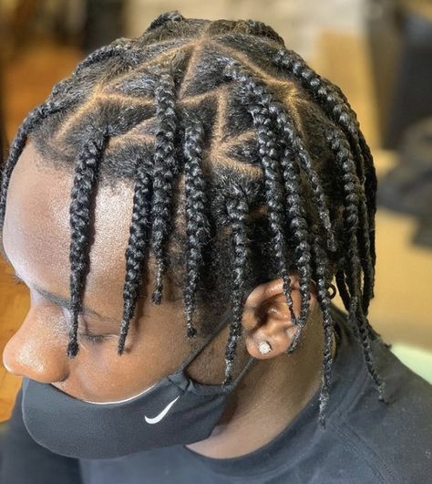 Men Plaits Hairstyles Short, Plait Braids Men, Male Plaits Braids, Plats Braids For Men Short Hair, Men’s Plaits, Plat Hairstyles, Triangle Single Braids Men, Plat Braids For Men, Single Plaits Braids Black Men