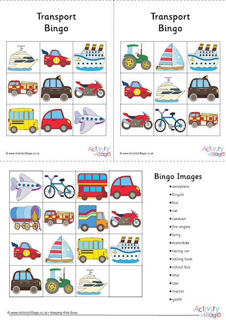 Road Trip Activity Book, Transportation Preschool Activities, Mickey Coloring Pages, Lotto Games, Transportation Crafts, Different Pictures, Transportation Preschool, Bingo Template, Road Trip Activities