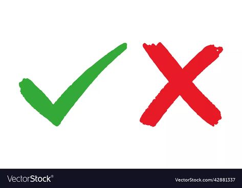 Right And Wrong, Check Mark, Jesus Christ Images, Red Cross, Transparent Png, White Background, Hand Drawn, Print On Demand, Vector Images