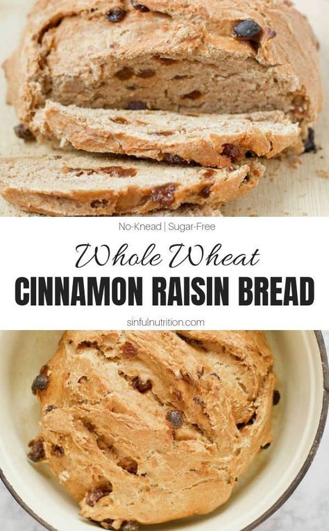 Whole Wheat Cinnamon Raisin Bread, Whole Wheat Recipes, Raisin Bread Recipe, Cinnamon Raisin Bread Recipe, Cinnamon Bread Recipe, Wheat Bread Recipe, Dutch Oven Bread, Wheat Recipes, Cinnamon Raisin Bread